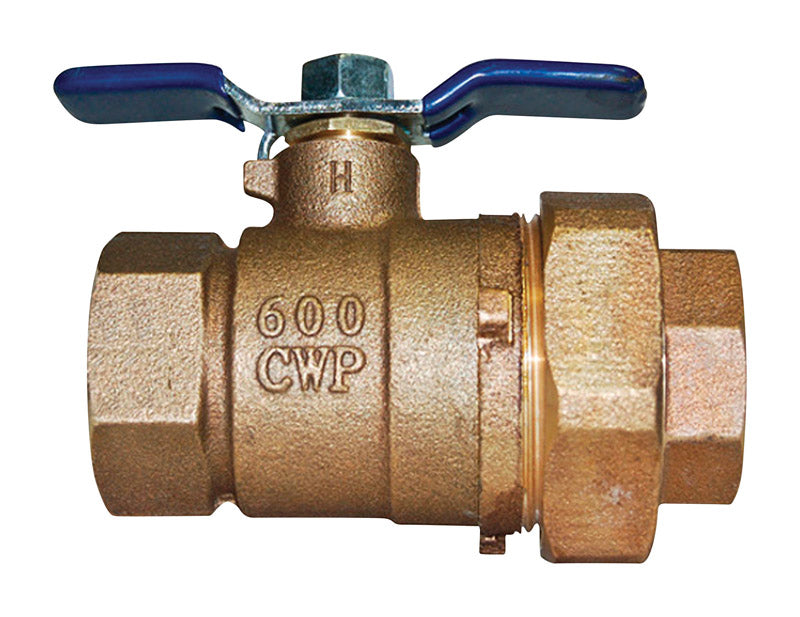 Watts 1 in. Brass FIP Union Ball Valve Full Port Lever