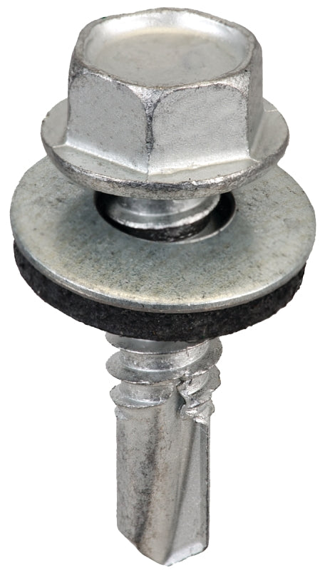 Acorn SW-MM141G250 Screw, #14 Thread, Hex Drive, Self-Drilling, Self-Tapping Point, Galvanized Steel