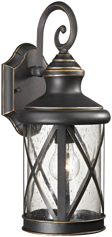 Boston Harbor LT-H04 Single Light Outdoor Wall Lantern, 60 W, 120 V, A19 or CFL, Steel, Oil Rubbed Bronze