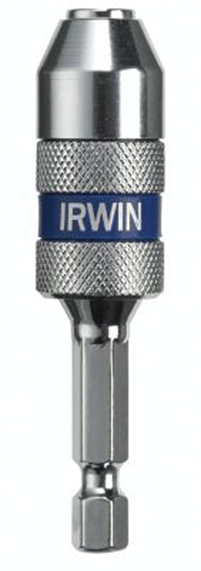 Irwin 4935703 Bit Holder, 1/4 in Drive, 1/4 in Shank, Hex Shank, 2 in L, Carbon Steel