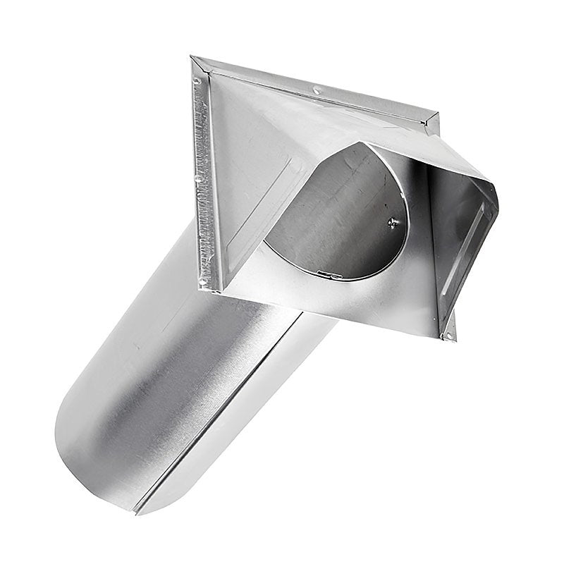 Lambro 344S Hood Vent, 6 in W Hood, 4-3/4 in H Hood, 4 in Duct, Aluminum Hood