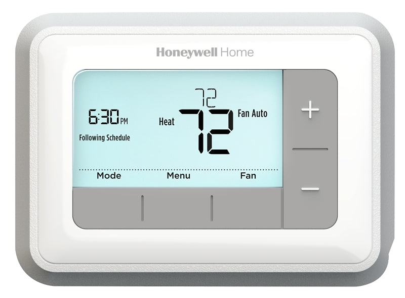 Honeywell RTH7560E1001/E Programmable Thermostat, For: Heating, Cooling and Heat Pump System, Backlit Display, White