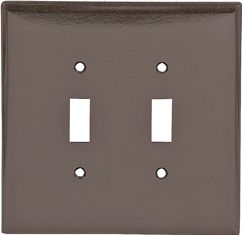 Eaton Wiring Devices 2149B-BOX Wallplate, 5-1/4 in L, 5.31 in W, 2-Gang, Thermoset, Brown, Pack of 10