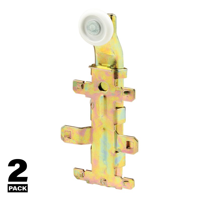 Prime-Line N 6602 Roller Assembly, 7/8 in Dia Roller, 1/4 in W Roller, Nylon, Brown, 1-Roller, 60 lb, Top Mounting