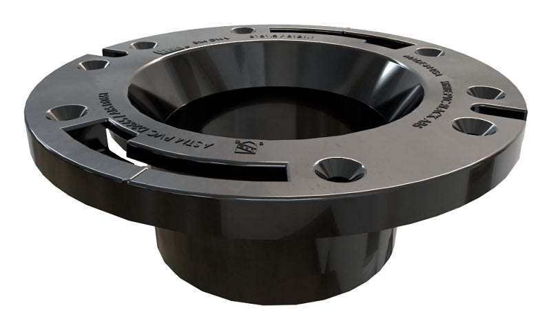 Oatey 43502 Closet Flange, 2.36 in W Dimensions, 3, 4 in Connection, ABS, Black, For: 3 in, 4 in Pipes