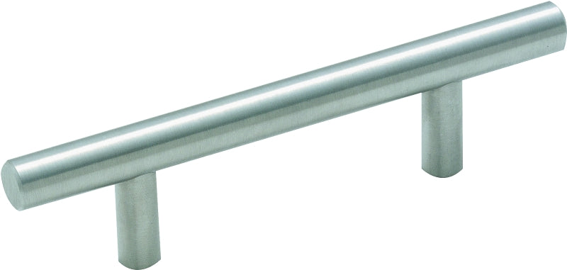 Amerock BP19010SS Cabinet Pull, 5-3/8 in L Handle, 1.34 in H Handle, 1-3/8 in Projection, Stainless Steel