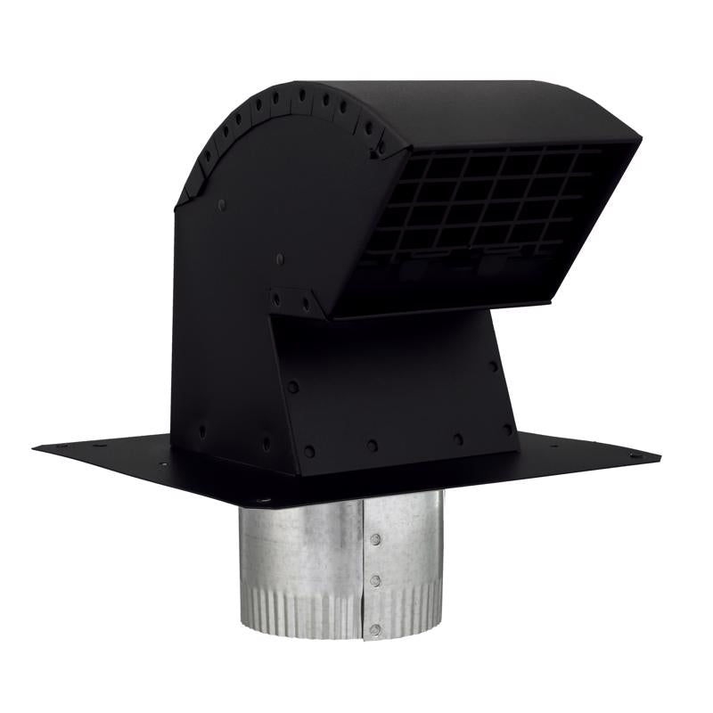 Imperial Premium 9 in. L X 4 in. D Black/Silver Galvanized Steel Roof Cap with Collar, Pack of 3