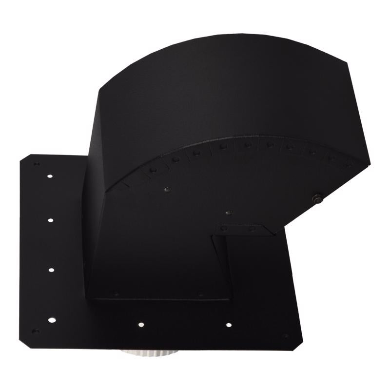 Imperial Premium 9 in. L X 4 in. D Black/Silver Galvanized Steel Roof Cap with Collar, Pack of 3