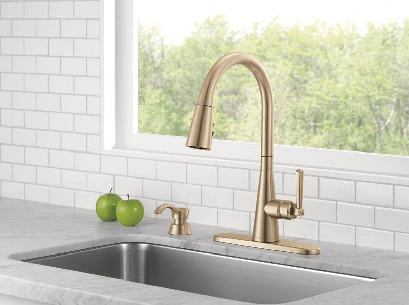 Delta Boyd Series 19893Z-CZSD-DST Pull-Down Kitchen Faucet with ShieldSpray Technology, 1.8 gpm, 1-Faucet Handle, Zinc