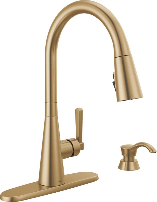 Delta Boyd Series 19893Z-CZSD-DST Pull-Down Kitchen Faucet with ShieldSpray Technology, 1.8 gpm, 1-Faucet Handle, Zinc