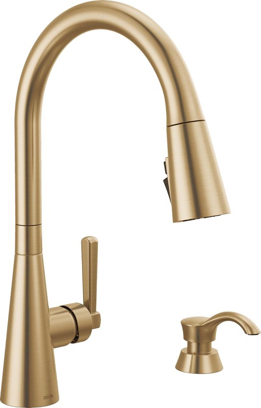 Delta Boyd Series 19893Z-CZSD-DST Pull-Down Kitchen Faucet with ShieldSpray Technology, 1.8 gpm, 1-Faucet Handle, Zinc