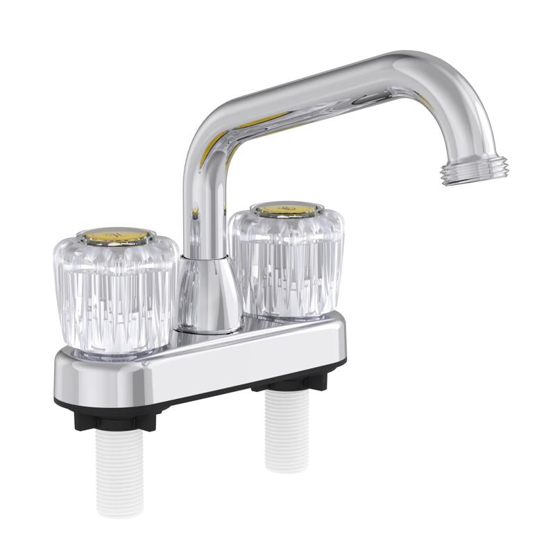 Home Plus Chrome Traditional Bathroom Faucet 4 in.