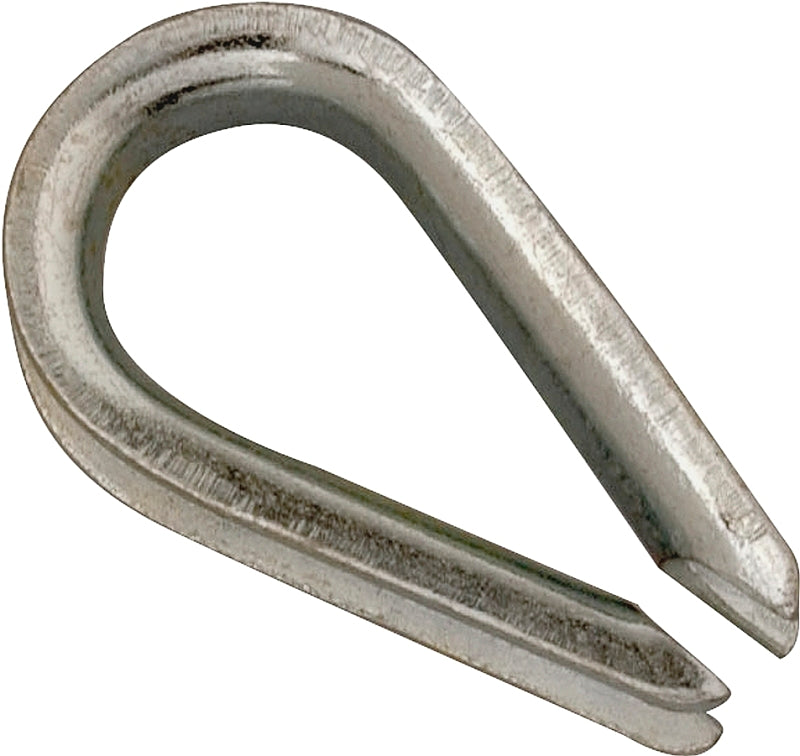 Campbell T7670619 Wire Rope Thimble, 3/16 in Dia Cable, Iron, Electro-Galvanized, Pack of 10