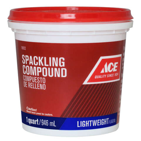 Ace Ready to Use White Spackling Compound 1 qt, Pack of 6