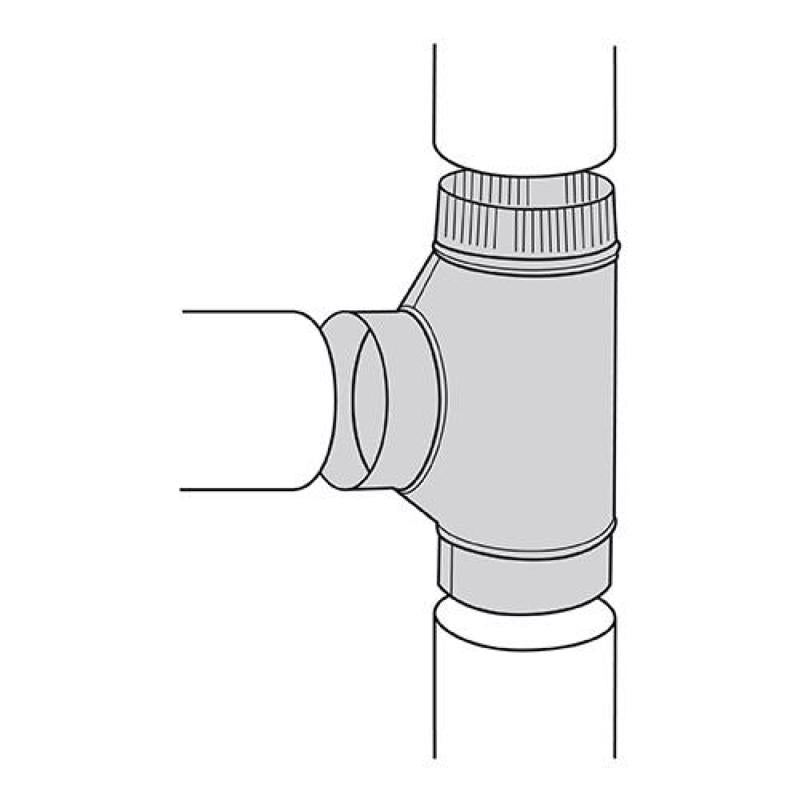 Imperial 4 in. X 4 in. X 4 in. Galvanized Steel Furnace Pipe Tee