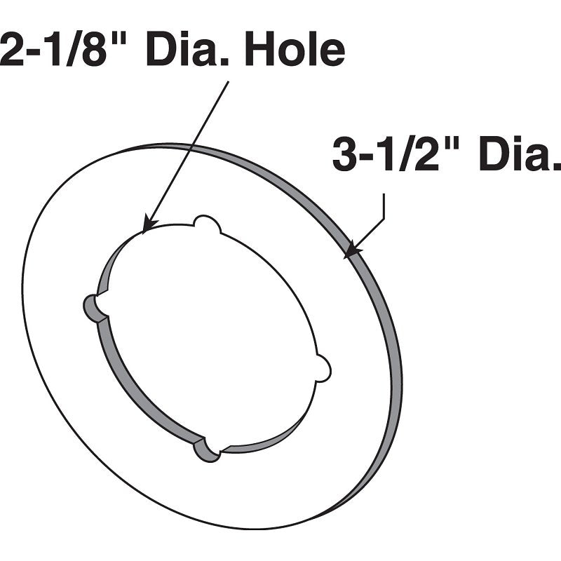 Defender Security U 9517 Door Cover Plate, Steel, Chrome, For: 2-1/8 in Bore Locks