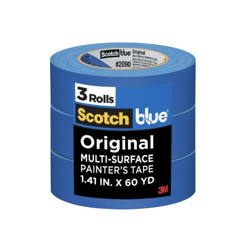 ScotchBlue Sharp Lines Series 2093-36AC3 Painter's Tape, 60 yd L, 1.41 in W, Paper Backing, Blue