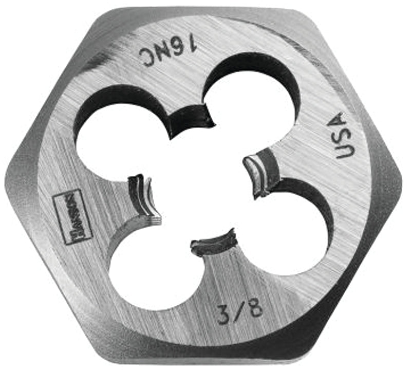 Irwin Hanson 9434 Machine Screw Die, 3/8-16 Thread, UNC Thread, Right Hand Thread, HCS