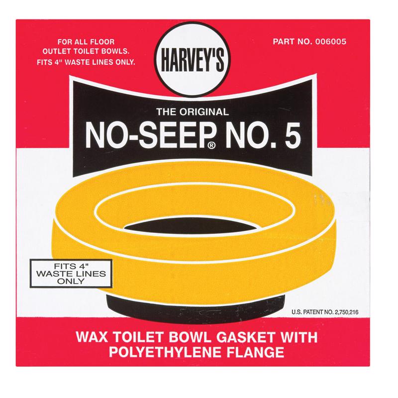 Harvey's Toilet Bowl Gasket with Wax & Flange Polyethylene, Pack of 24