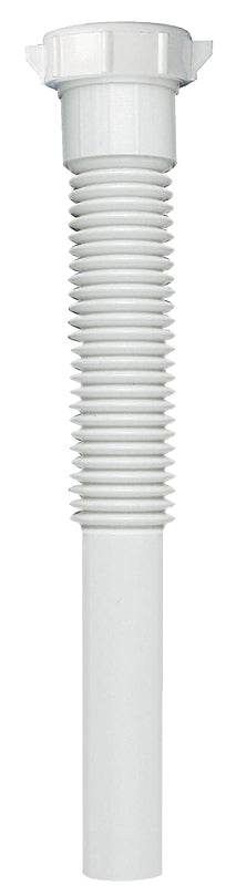 Plumb Pak PP812-5 Pipe Extension Tube, 1-1/4 in, 9 in L, Slip-Joint, Polypropylene, White