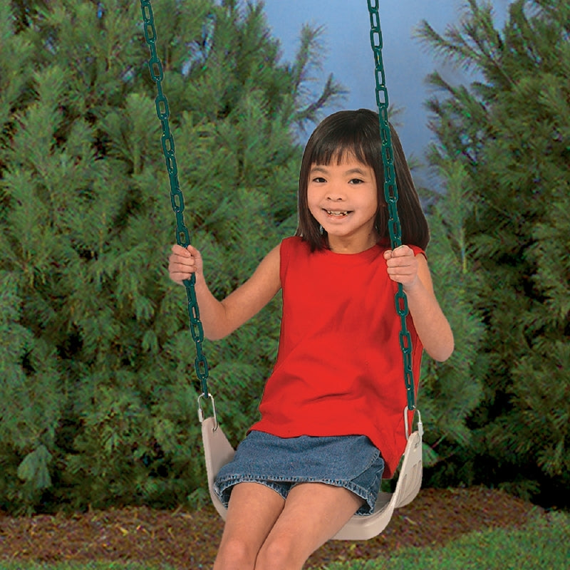 Playstar PS 7946 Rigid Swing Seat, Metal/Plastic, Beige/Cream, Rubber-Coated