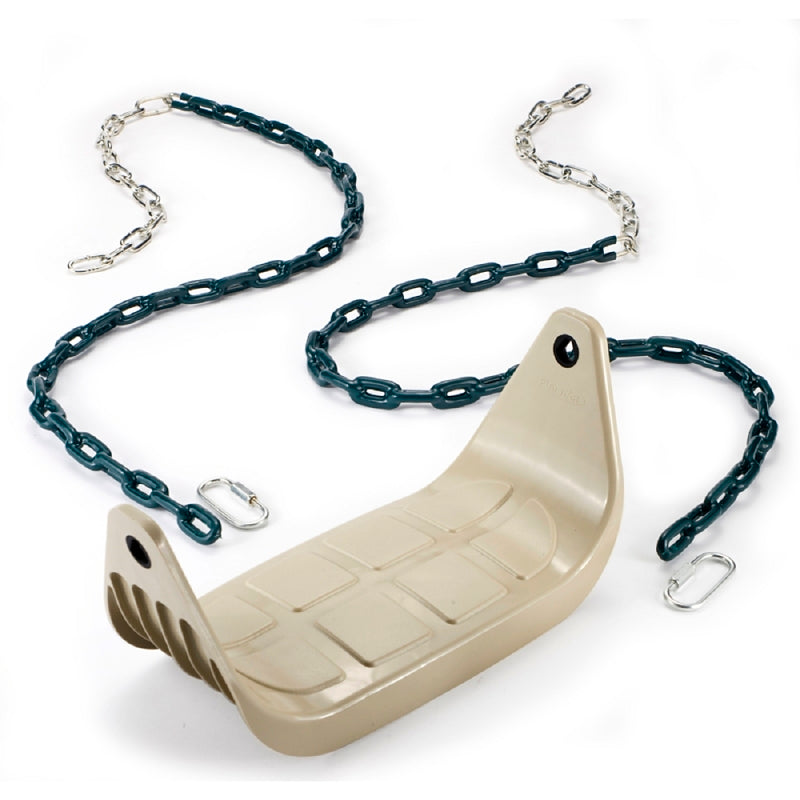 Playstar PS 7946 Rigid Swing Seat, Metal/Plastic, Beige/Cream, Rubber-Coated