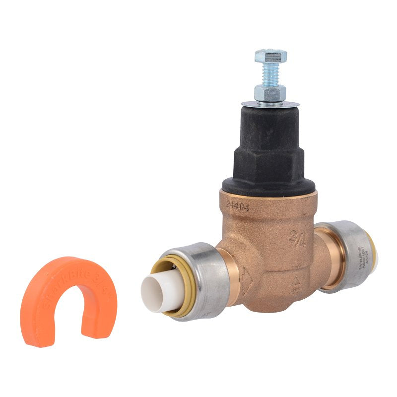Cash Acme EB45 Series PVA16P-DSB-60 Pressure Regulating Valve, 3/4 in Connection, Push-Fit, 10 to 70 psi Regulating