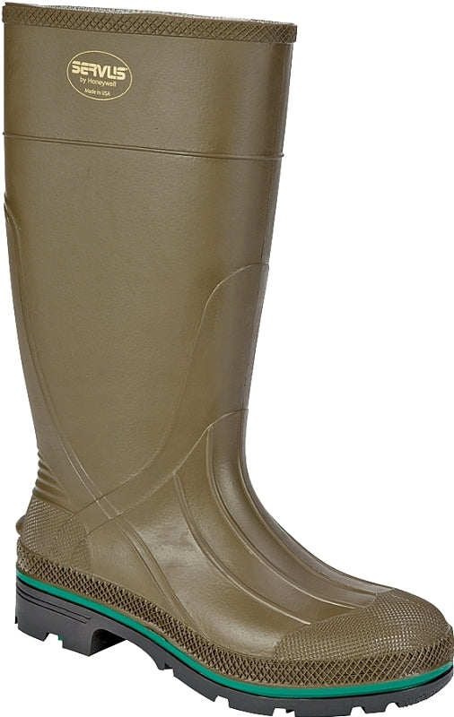 Servus Max Series 75120-11 Work Boots, 11, Brown/Green/Olive, PVC Upper, Insulated: No