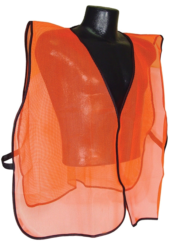 Radians SVO Safety Vest, One-Size, Polyester, High-Visibility Orange, Hook and Loop
