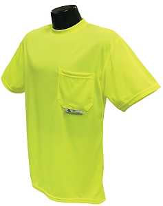 Radians ST11-NPGS-2X Safety T-Shirt, 2XL, Polyester, Green, Short Sleeve, Pullover Closure