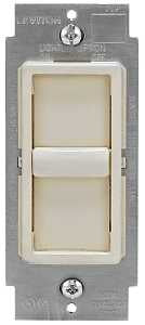 Leviton C28-06672-1LT Slide Dimmer, 120 A, 150 W, CFL, Halogen, Incandescent, LED Lamp, Light Almond