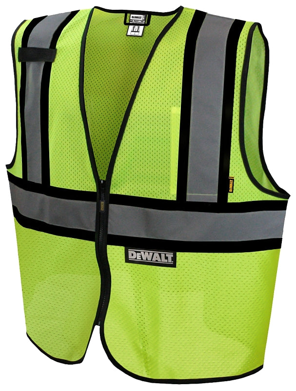 Radians DSV221-2X Economical Safety Vest, 2XL, Polyester, High-Visibility Green, Zipper