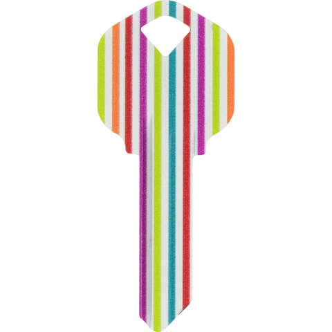 HILLMAN Wackey Stripes House/Office Universal Key Blank KW1 Single, Pack of 6