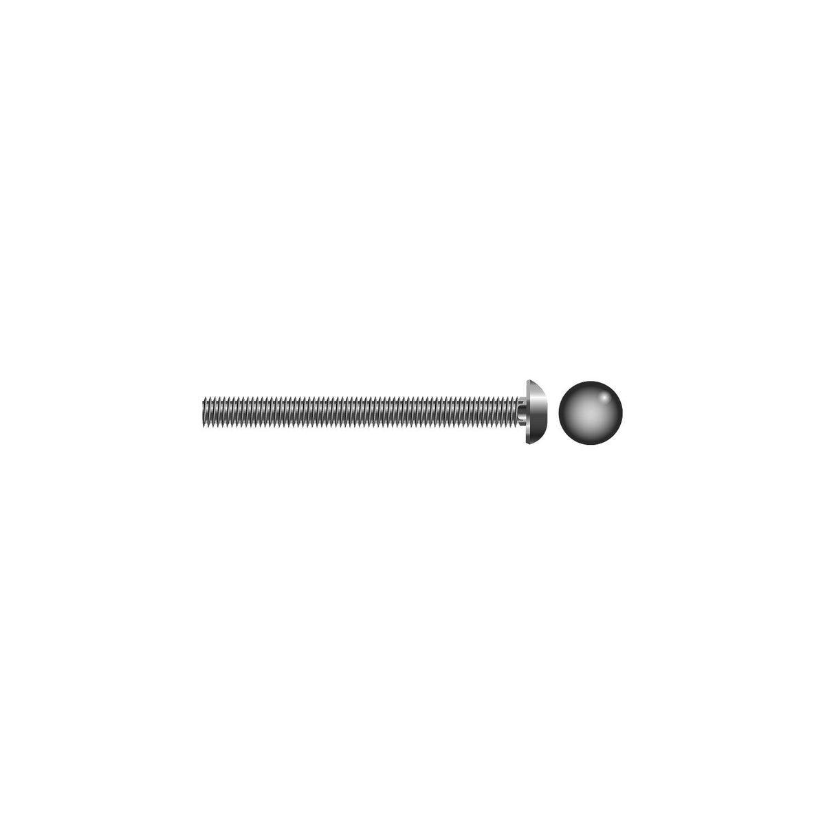 Carriage Bolt, 1/4″-20 x 1″