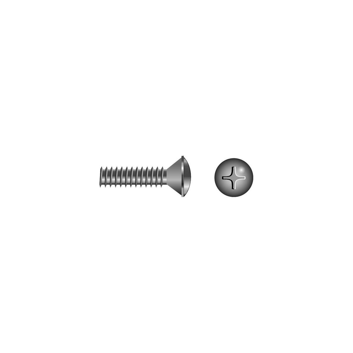 Phillips Machine Screw - Oval Head, 6-32 x 1/2″