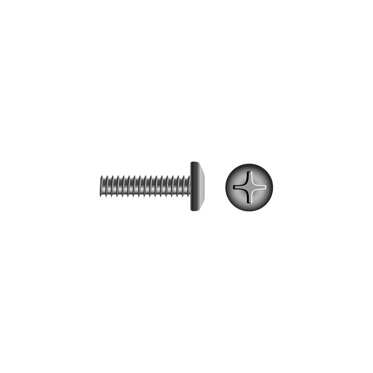 Phillips Machine Screw - Pan Head. 4-40 x 1/2″