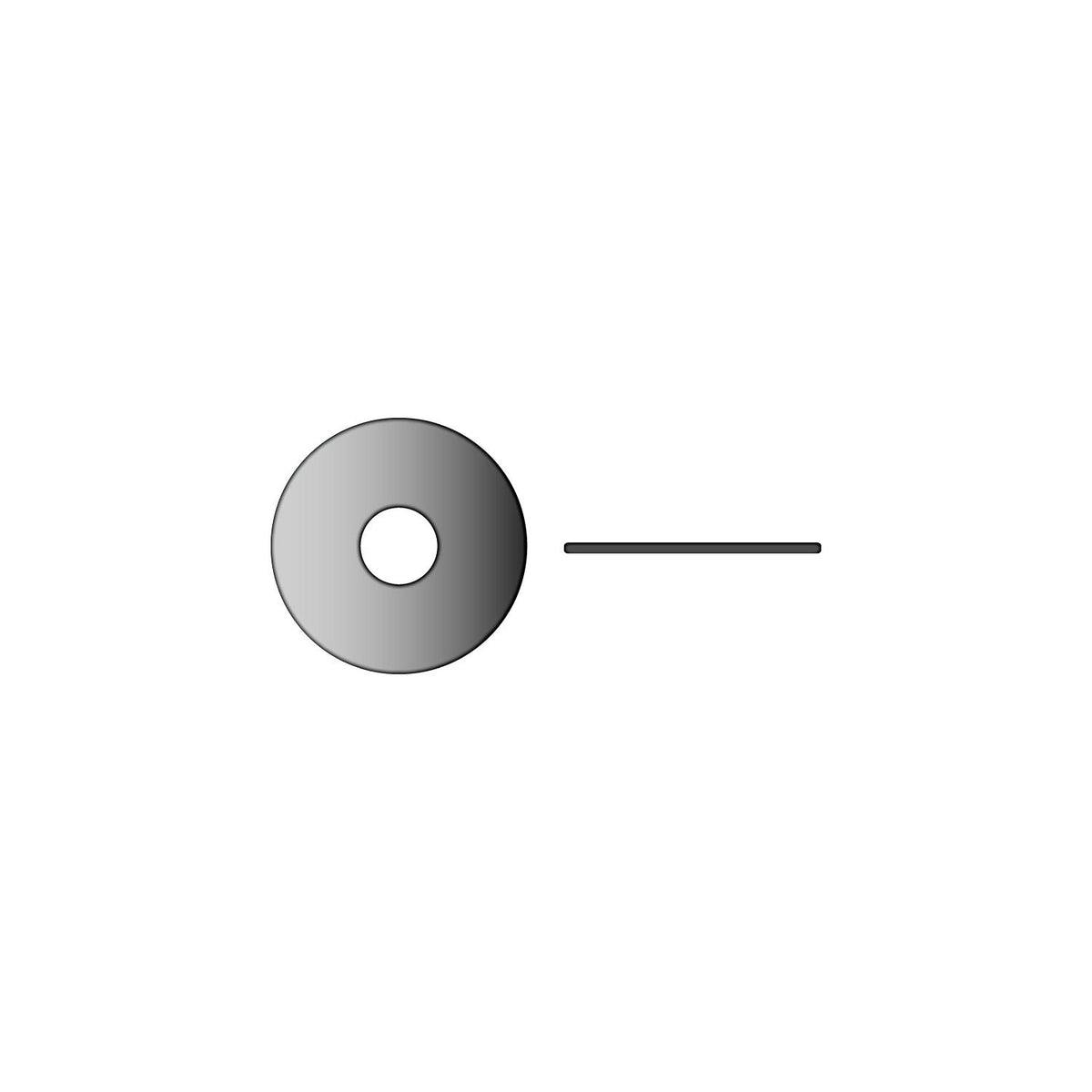 Stainless Fender Washer#6, .050″ Thick, OD 3/4″