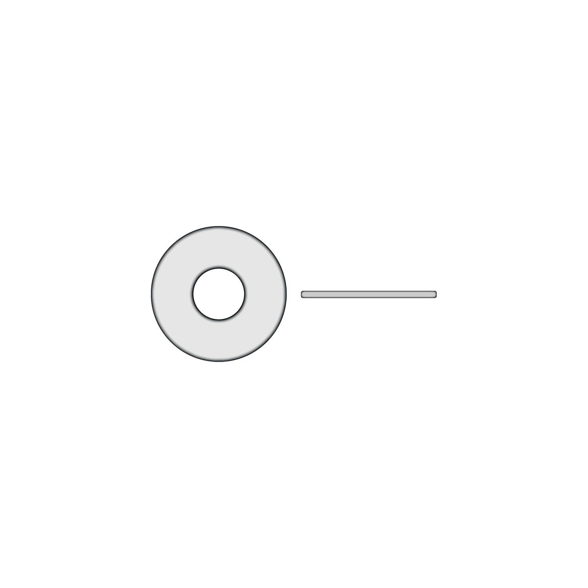 Nylon Flat Washer#6, 0.32″ Thick, OD 3/8″