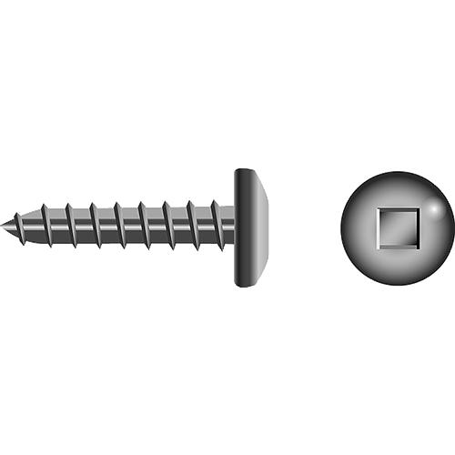 Square Tapping Screw - Pan Head, #14 x 1″