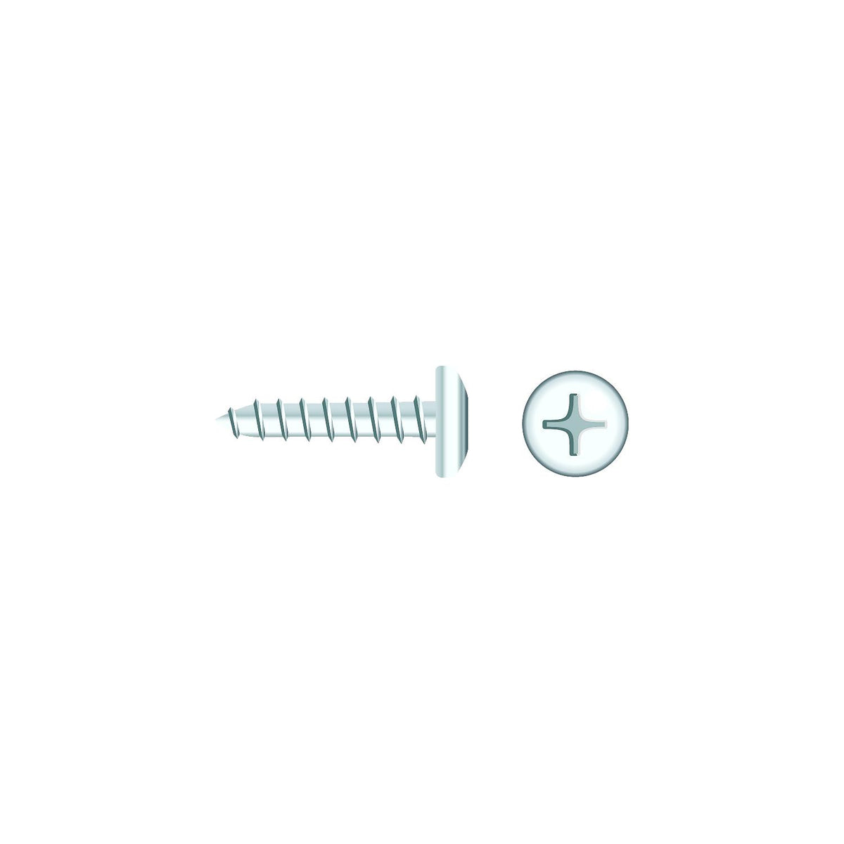 Seachoice 01760 Chrome Plated SS Phillips Tapping Screw - Pan Head, #6 x 1/2″