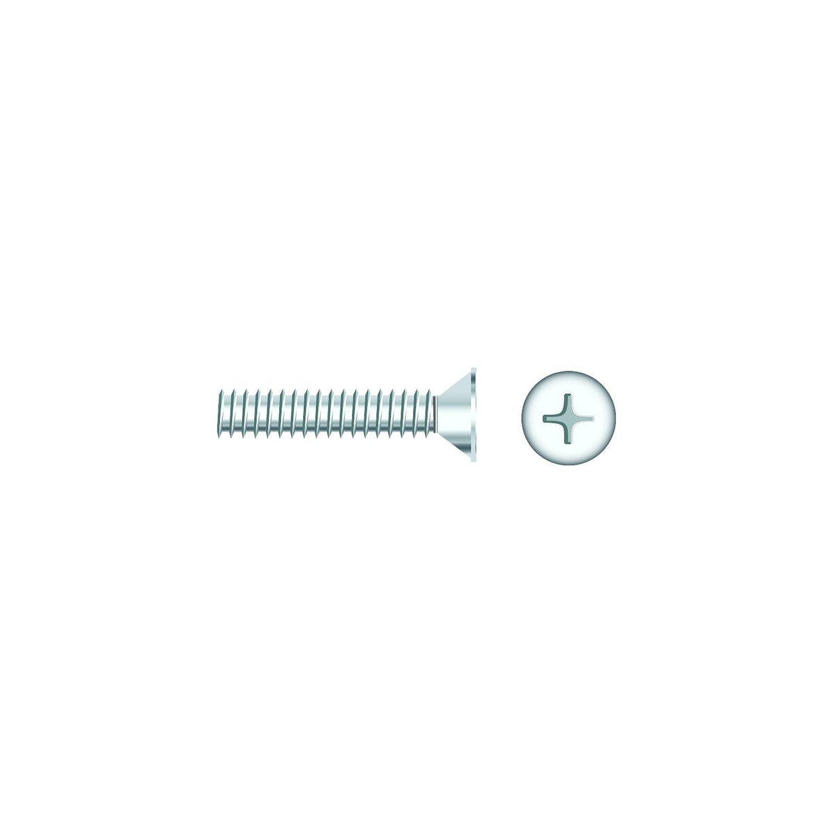 Seachoice 01789 Chrome Plated SS Phillips Machine Screw - Flat Head, 1/4-20 x 1″