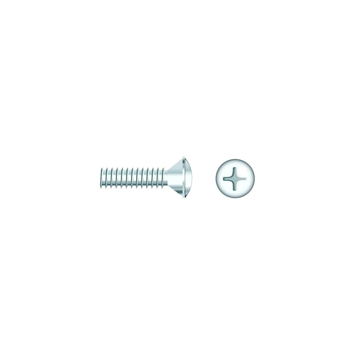 Seachoice 01808 Chrome Plated SS Phillips Machine Screw - Oval Head, 8-32 x 2″
