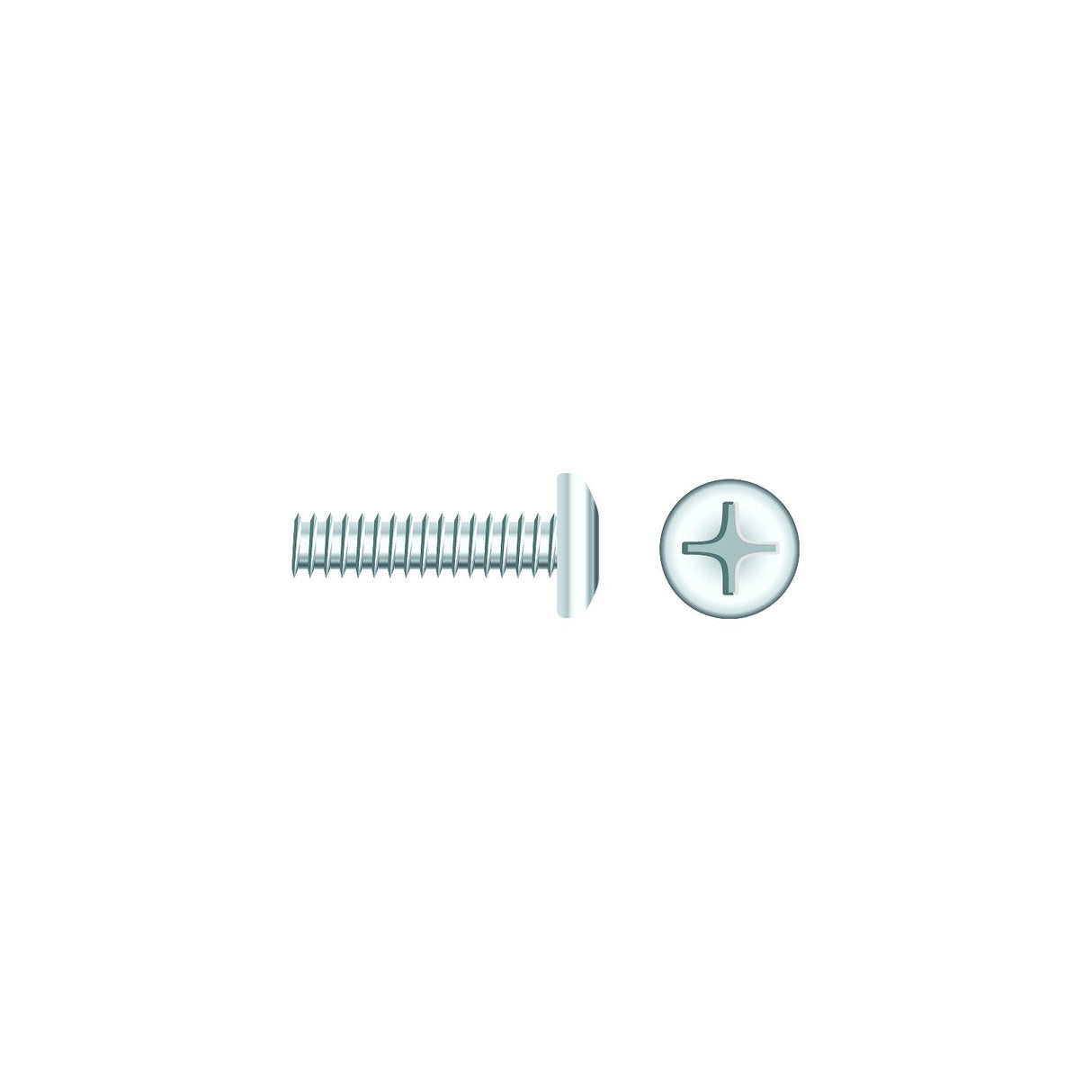 Seachoice 01814 Chrome Plated SS Phillips Machine Screws - Pan Head, 1/4-20 x 2"