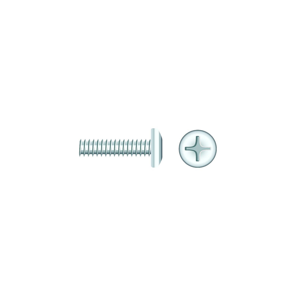 Seachoice 01814 Chrome Plated SS Phillips Machine Screws - Pan Head, 1/4-20 x 2″