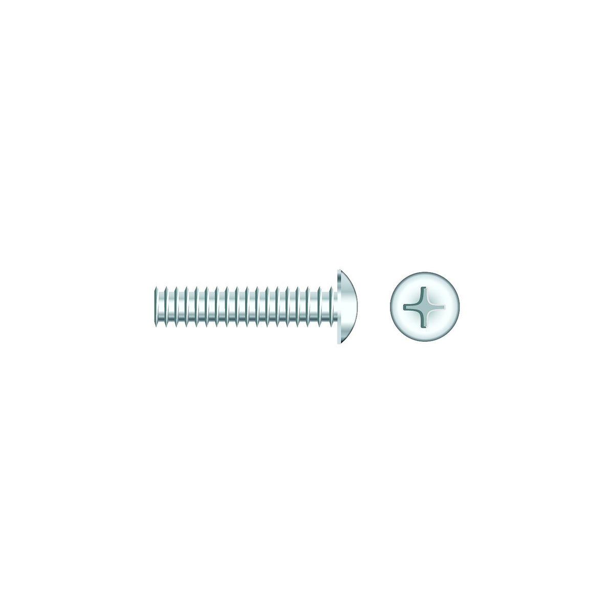 Seachoice 01816 Chrome Plated SS Phillips Machine Screws - Truss Head, 1/4-20 x 2″