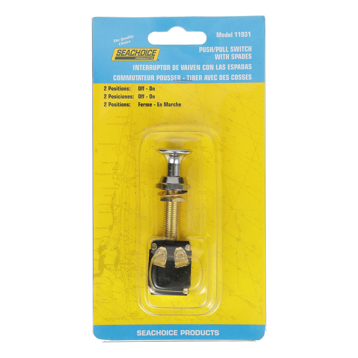 Seachoice 2 Position Push Pull Switch Off/On (Spade)