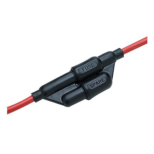 Seachioce Watertight In-Line Fuse Holder With Spare (2 Fuses Included)