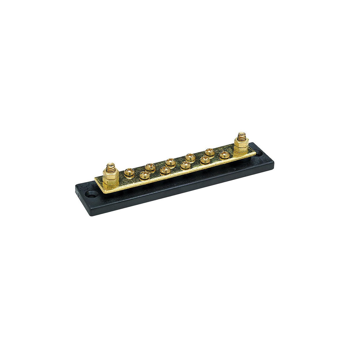 Seachoice Terminal Block With Brass Stud Terminals and Hex Nuts 10 Gang