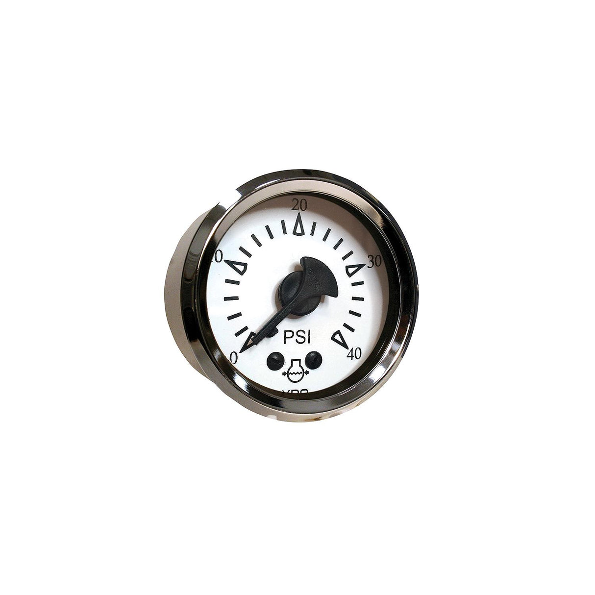 Seachoice 15144 Gauge, Chrome Bezel / White Face, Water Pressure