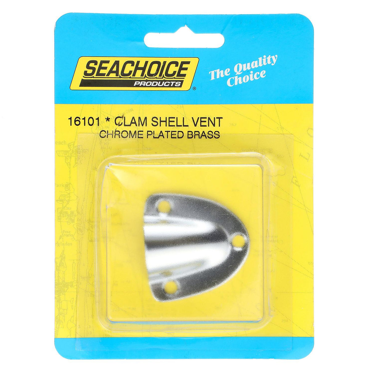 Seachoice 16101 Chrome Plated Brass Clam Shell Ventilator - 1-9/16" x 1-1/2" x 15/32"